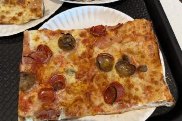 Gladiatore pepperoni and sausage pizza