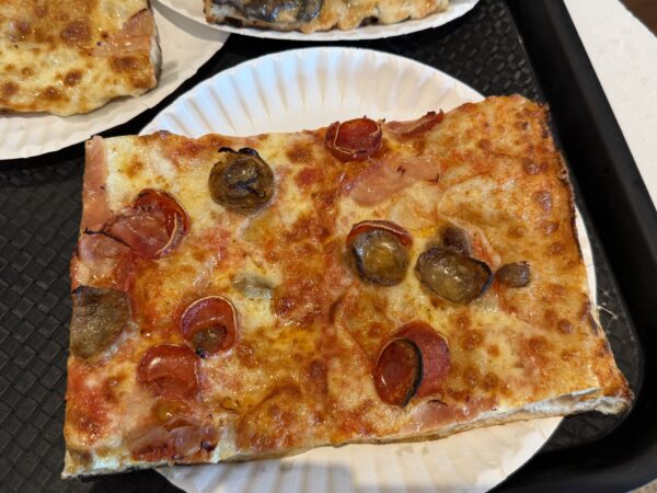 Il Gladiatore pepperoni and sausage pizza