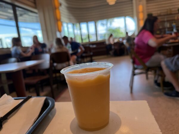 Orange frozen concoction beverage