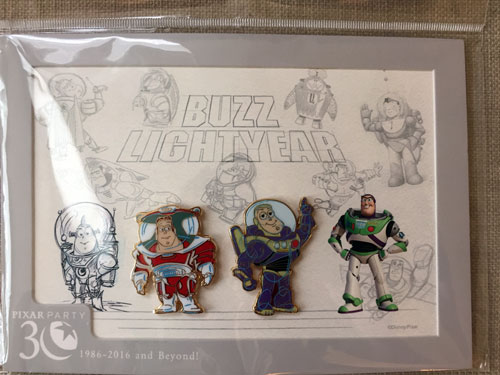 There are two Buzz Lightyear pins in this commemorative pin pack!