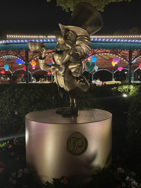 The Mad Hatter (14) is appropriately placed just outside of the Mad Tea Party!