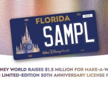 50th Anniversary License Plate. Photo Credit © Disney Enterprises, Inc. All Rights Reserved.