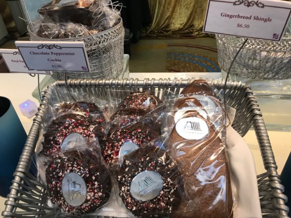 How about a chocolate peppermint cookie or a gingerbread shingle? 