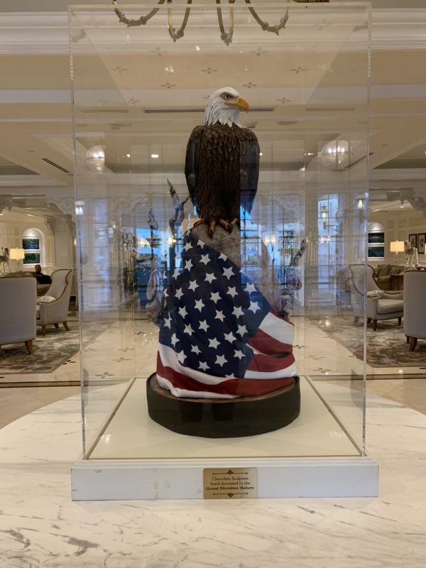 This American Eagle statue is made completely from chocolate!