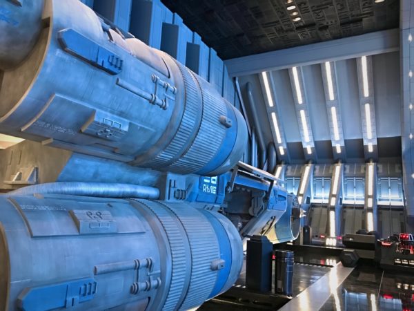 Disney took care of every detail. When you get off of the transport ship, be sure to look back at the ride vehicle you just got off of!