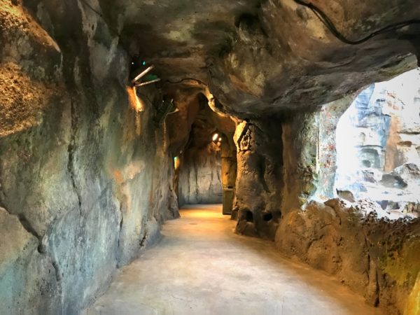 Here's a view of the rock work in the queue.