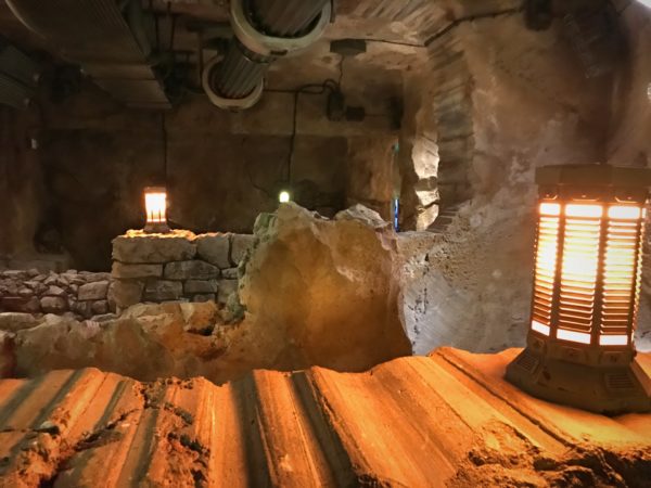 It looks like the rock has been cut out with lasers.