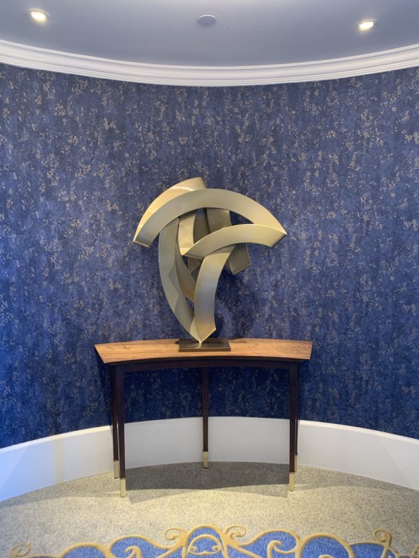 It’s not just paintings, though! There are also sculptures like this one in one of the elevator lobbies.