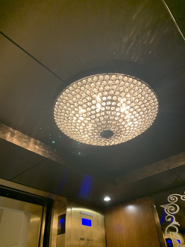 There are even nice lights inside the elevators.