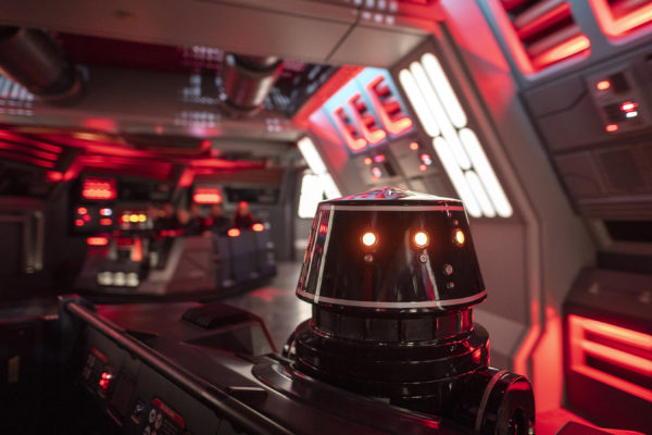 First Order R5-Series astromech droids pilot troop transports on board the Star Destroyer. Photo credits (C) Disney Enterprises, Inc. All Rights Reserved.