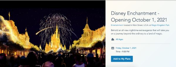 Main Landing Page for Walt Disney World's Disney Enchantment.