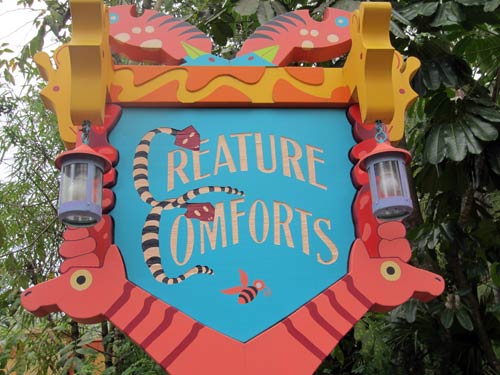 Creature Comforts sign - all about animals with spots or stripes.