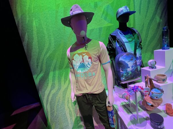 Be travel-ready for Pandora with t-shirt, water bottle, and hat.
