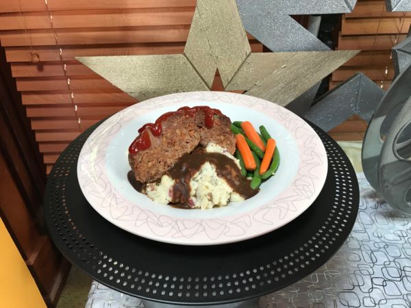 Meatloaf at the 50s Prime Time Cafe. I love it!