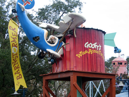 The original barnstormer was a flying lesson given by Goofy, but it looks like something went awry. 