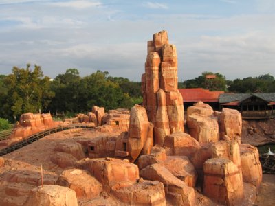 The rocks of Big Thunder Mountain Railroad are beautiful.