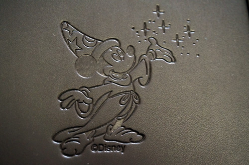Disney Imagineering notebook embossed with Sorcerer Mickey Mouse.