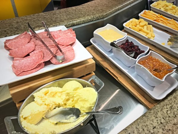 Charcuterie anyone? The salami was flavorful, and there was an extensive selection of cheese as well.