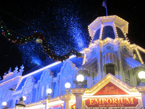 Snow on Main Street USA. Priceless!