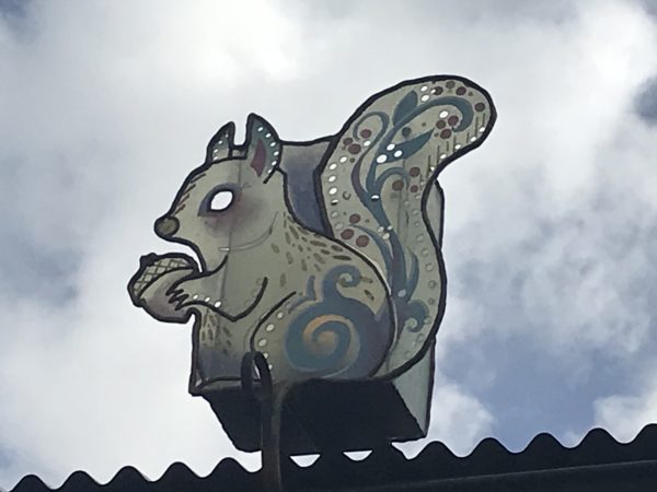 The squirrel found a nut!