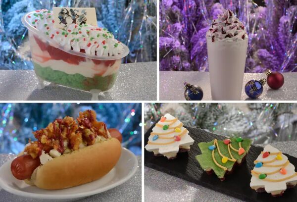Lock, Shock & Barrel Sundae, Festive Vanilla cake, Sugar plum shake. Photo Credit © Disney Enterprises, Inc. All Rights Reserved.