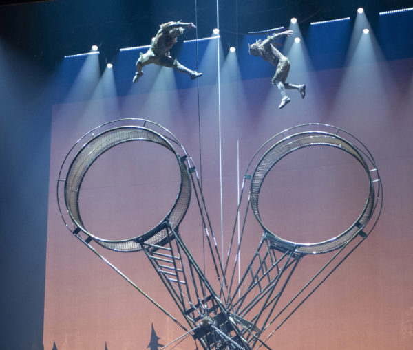 Gravity-defying acrobats are in constant motion during The Old Mill act in Drawn to Life, the highly anticipated new collaboration from Cirque du Soleil and Disney. The show premiered on Nov. 18, 2021, at Walt Disney World Resort in Lake Buena Vista, Fla. (Kent Phillips, photographer). Photo credits (C) Disney Enterprises, Inc. All Rights Reserved 