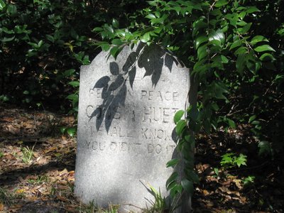 “Rest in peace, Cousin Huet, We all know you didn't do it”.