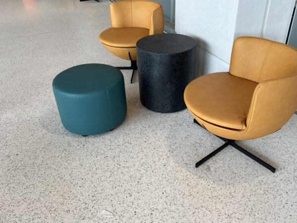 There are a number of funky seating areas in addition to plenty of traditional tables and chairs.