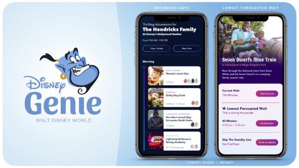 A new planning called Disney Genie will help guests customize their Walt Disney World Resort vacations in Florida with daily itineraries tailored to guests’ interests. Photo credits (C) Disney Enterprises, Inc. All Rights Reserved 