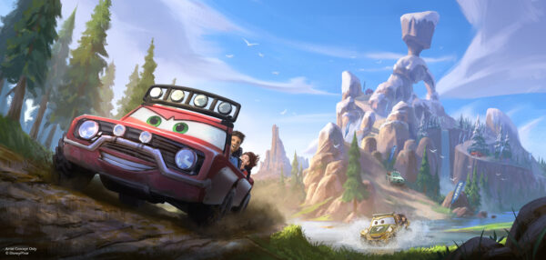 Coming Coming to Frontierland at Magic Kingdom, a new area themed to Pixar Animation Studios’ “Cars” will leave Radiator Springs and head to the wilderness with two new attractions including an off-road race. Photo credits (C) Disney Enterprises, Inc. All Rights Reserved