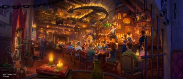 An all-new lounge themed to Pirates of the Caribbean will open at Magic Kingdom in 2025. Photo credits (C) Disney Enterprises, Inc. All Rights Reserved