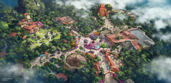 Tropical Americas, coming to Disney’s Animal Kingdom, is inspired by the nature of northern South America and Central America. Tropical Americas will feature new attractions themed to Indiana Jones and the Walt Disney Animation Studios film “Encanto.” Photo credits (C) Disney Enterprises, Inc. All Rights Reserved