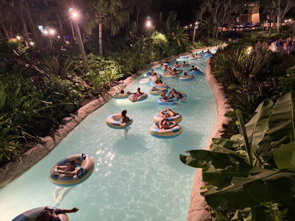Ahh, a lazy river at night. Utopia. Or, Kuzcotopia.