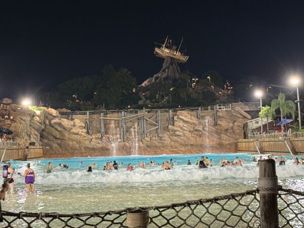 The wave pool was a popular spot.