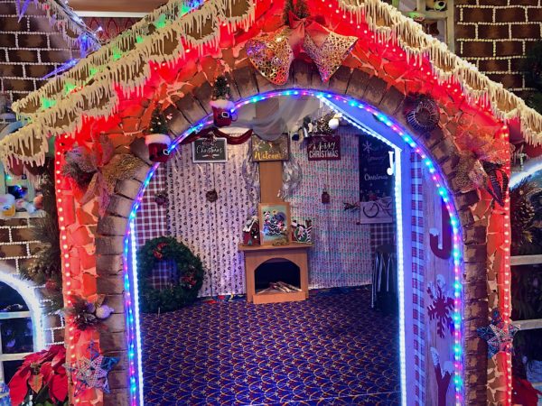 Check out this gingerbread house display!