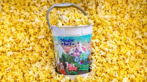Disney 100 Magic Key Refillable Popcorn Bucket. Photo Credit © Disney Enterprises, Inc. All Rights Reserved.