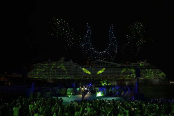 Maleficent Moment from the Disney Destiny Drone Show for the Christening