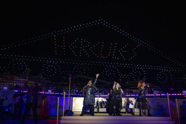 Hercules Moment During the Drone Show for the Disney Destiny Christening