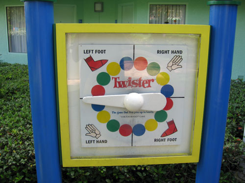 Where else but at Disney is there an outdoor Twister game, ready for play at any time?