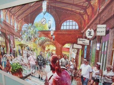 Disney Springs Concept Art - open interior space.
