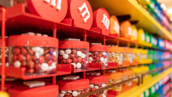Floor to ceiling and wall to wall colorful and sweet M&Ms!
