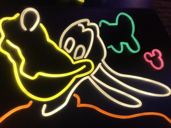 Goofy looks like he is having a thrilling time!