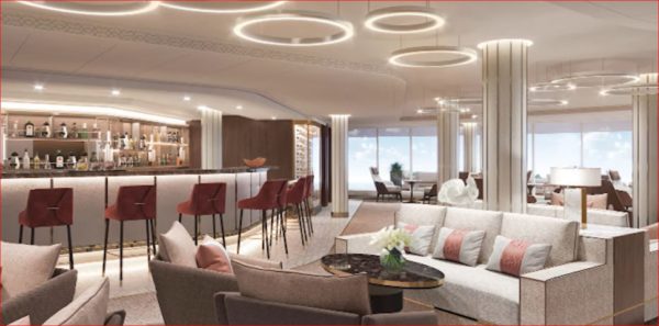 The Concierge Lounge on the Disney Wish. Photo credits (C) Disney Enterprises, Inc. All Rights Reserved