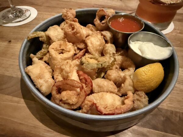 The calamari was just a bit spicy.