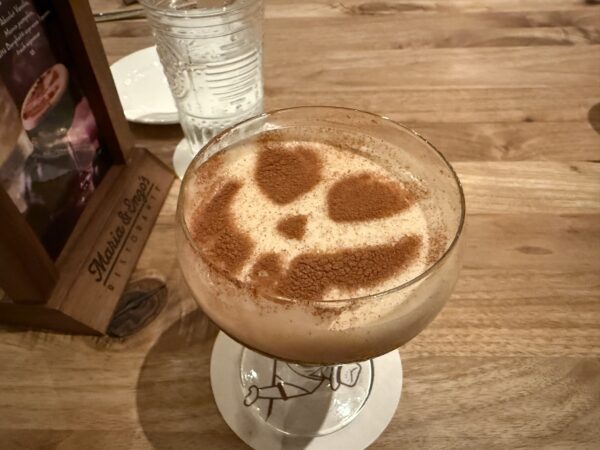 Midnight Pumpkin is made with Absolut Vanilia, Monin pumpkin, Caffe Borghetti espresso liqueur, and fresh espresso.