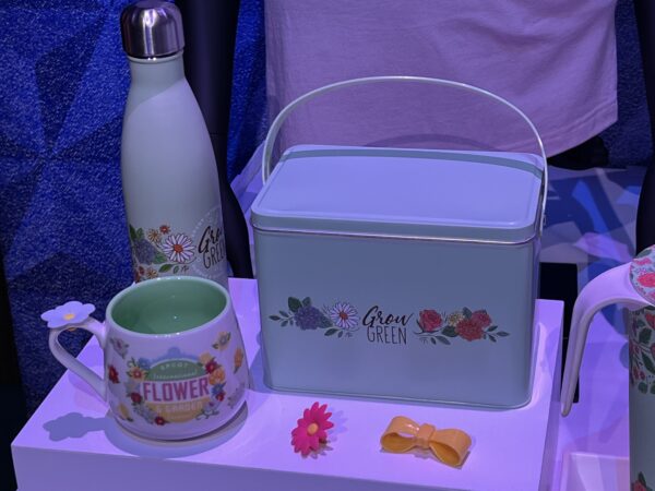 Flower & Garden Festival mug, water bottle, and tote.