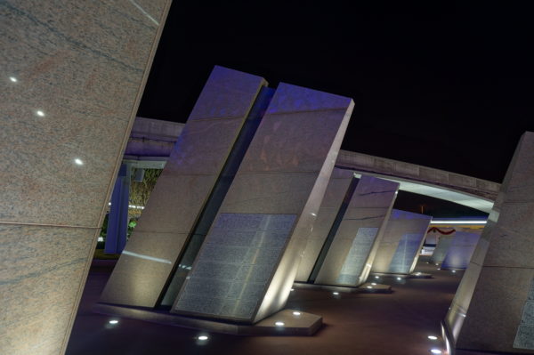 Half of the Leave a Legacy monoliths have already been removed and the rest will be removed soon. The photos will be relocated to an area outside of the park. 