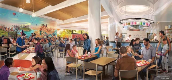 The new quick service restaurants in EPCOT's World Celebration neighborhood will be called Connections Cafe and Eatery. Photo credits (C) Disney Enterprises, Inc. All Rights Reserved 