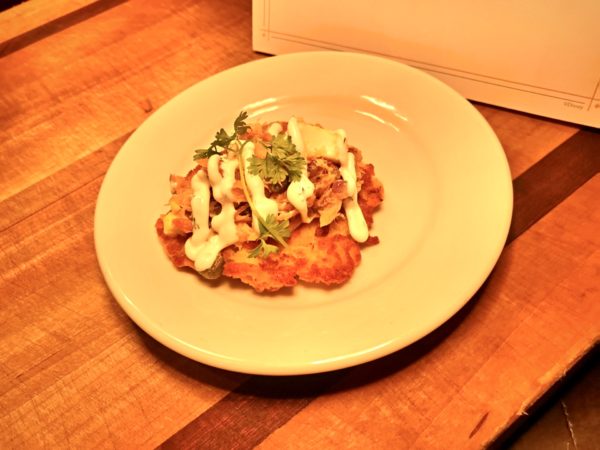 Smoked Salmon Potato Latke. Featured in the L'Chaim Marketplace.