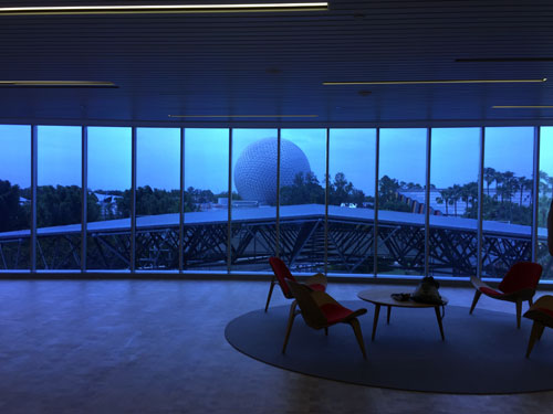 Look at the amazing view from the Test Track VIP Lounge!